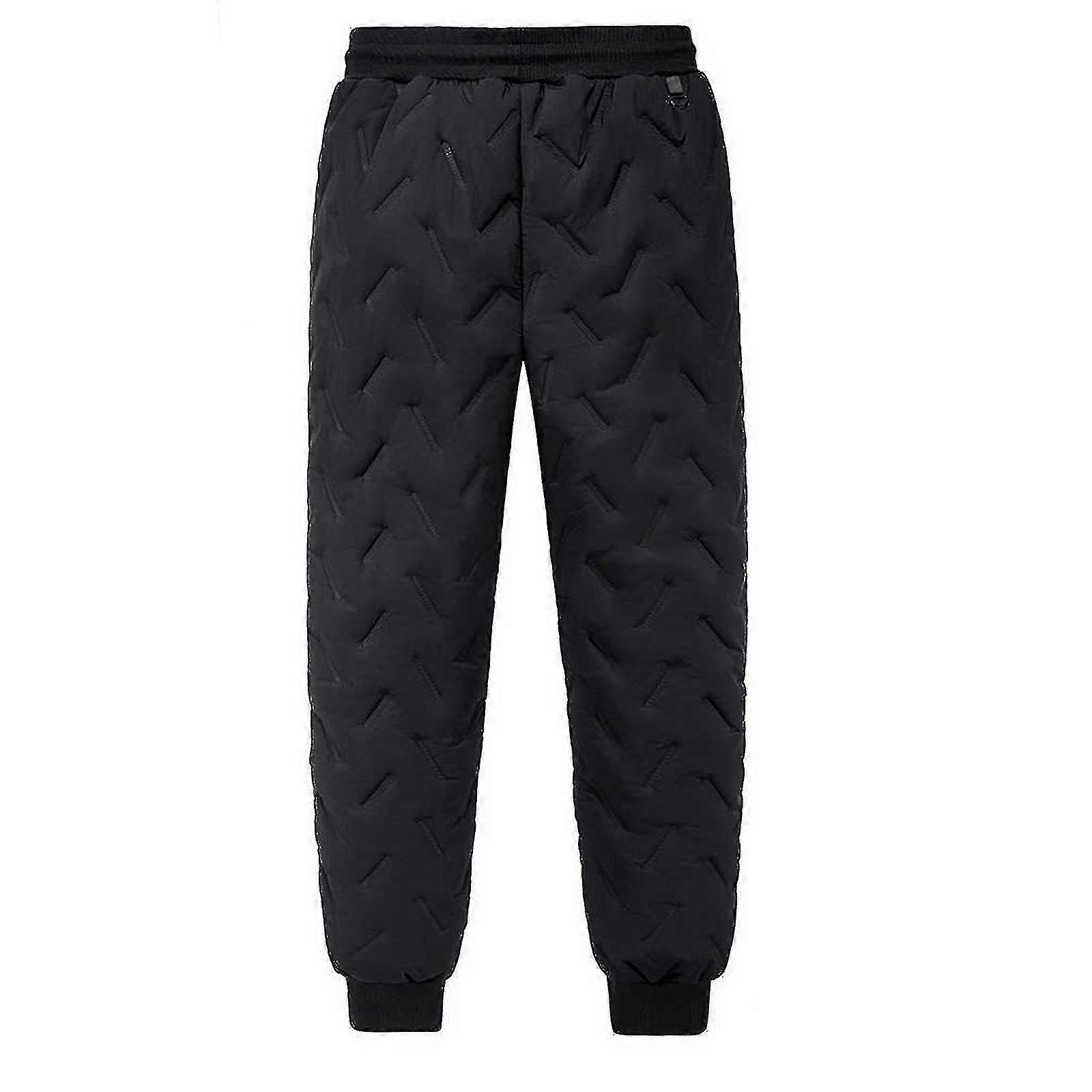 Erkek Kış Pantolon Kış Kuzuyün Sıcak Kalınlaşmak Eşofman Altı Erkekler Moda Joggers Su Geçirmez Rahat Pantolon-YuJia