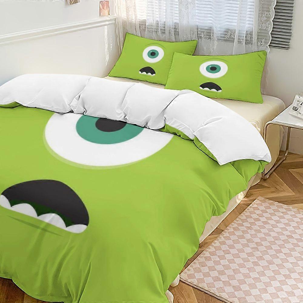 c96 Conjuntos de Edredom de Cama da Universidade Monstros, Conjunto de Cama de 3 Peças Conjunto de Cama Macio e Quente com 1 Capa de Edredom e 2 Fronhas para Quarto Todas as Estações hno9