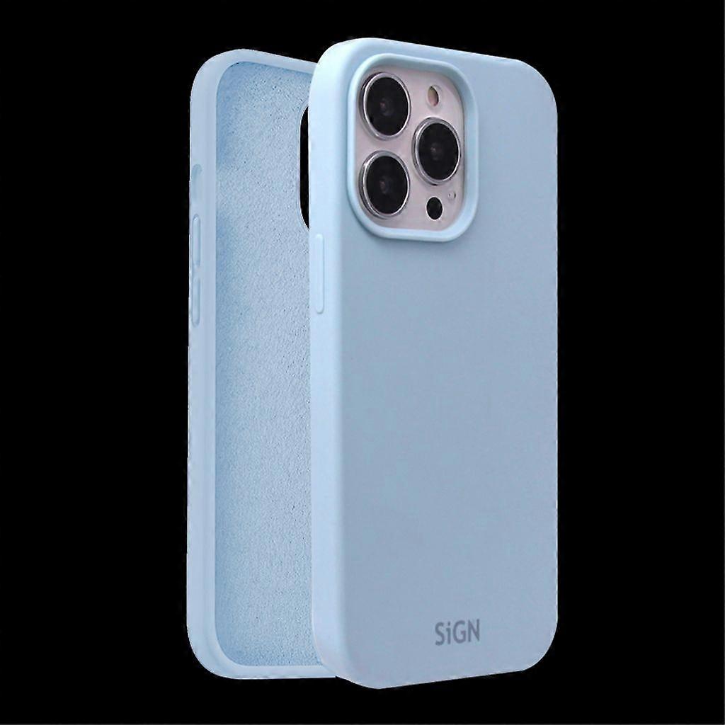 Flüssige Silikonhülle für iPhone 15 Pro Max - Hellblau