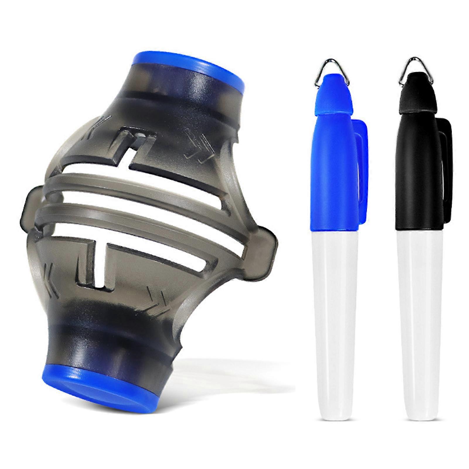 Golf Ball Marker Stencil with Marker Pens Lightweight Portable Versatile Precision Golf Ball Liner Drawing Marking Tool Kit
