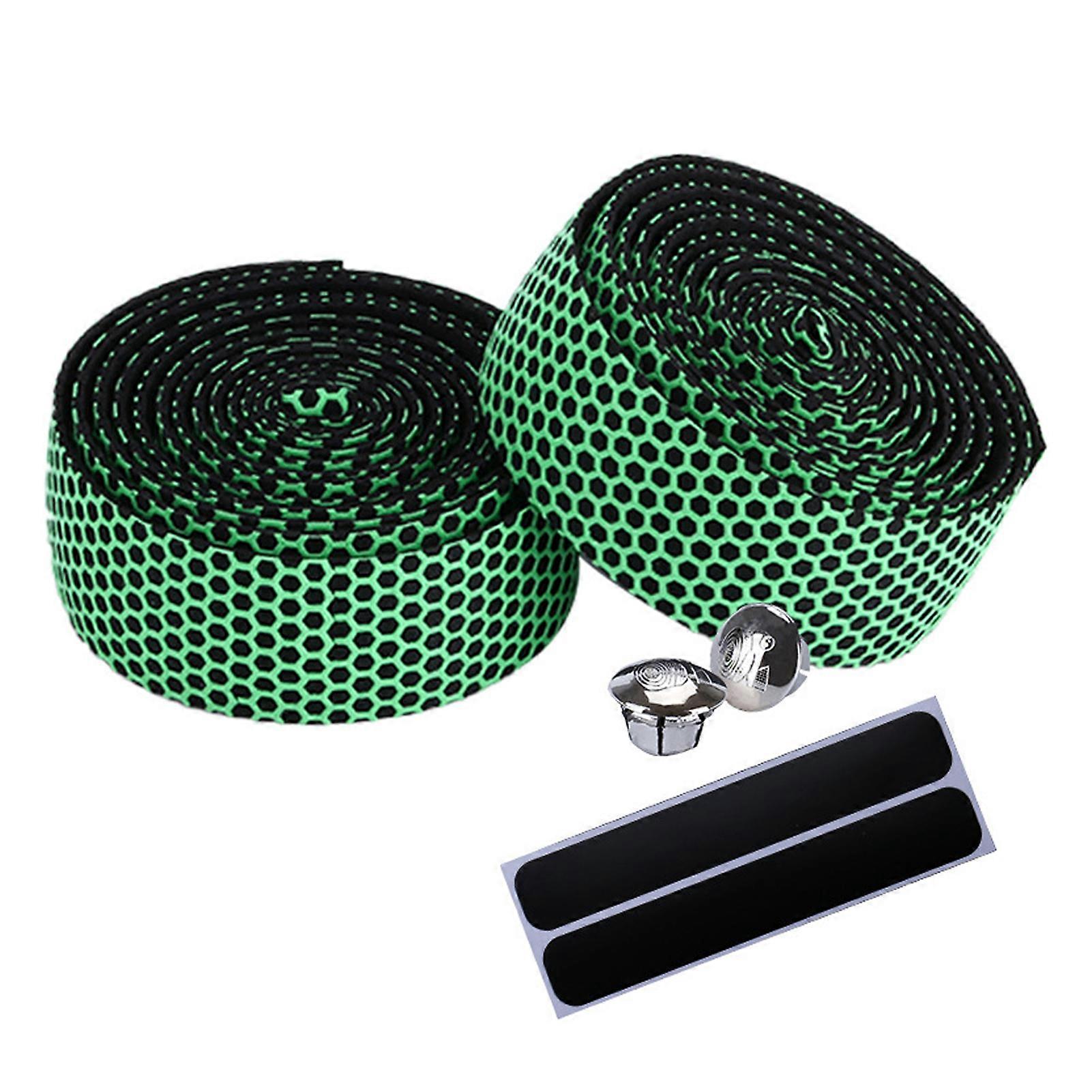 1 Set Bicycle Handlebar Tape Honeycomb Anti-slip Breathable Lightweight EVA Foam Shock Absorption Mountain Bike Handle Wrap Bicycle Accessories