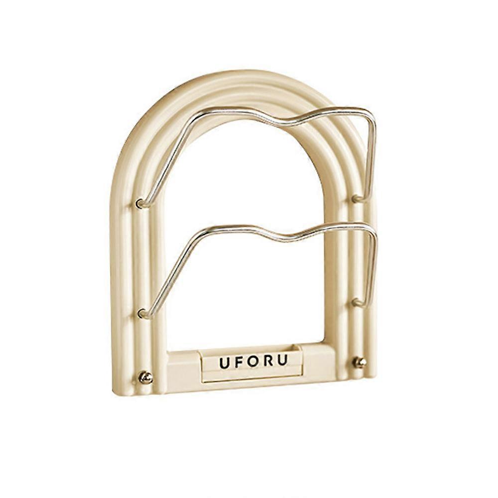 Punch-free Towel Hanging Rack Strong Load-bearing Pot Lid Storage Stand for Home Kitchen