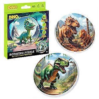 360 graders roterende dinosaurpuslespil Tidlig læring Sikkert materiale puslespil til visuel kognitiv praktisk evne