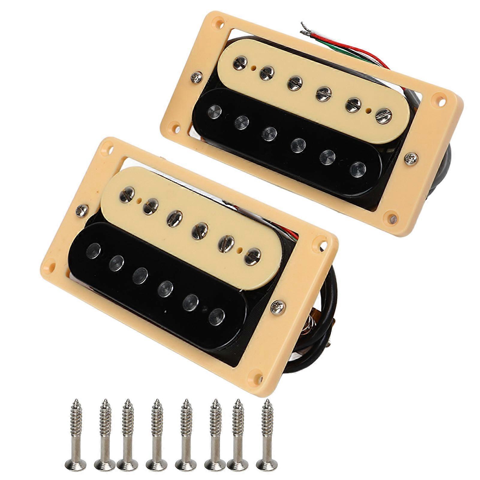Double Coil Pickup Set Plastic Metal Pre Wired 4 Core Electric Guitar Accessories for Replacement