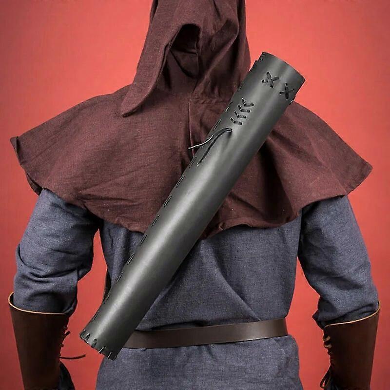 Medieval Leather Archery Quiver Arrow Holder Case Shoulder Belt Holster Ranger Robin Hood Hunting Bag Costume Accessory For Larp