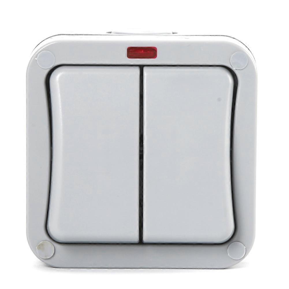 Single/Double Pole Light Switch Weatherproof Anti-Storm Switch for Kitchen Home