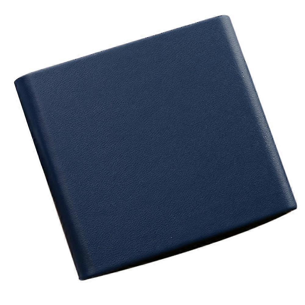 Cowhide Cigar-ette Boxes Vertical Flip Leather Wallet Case Blue