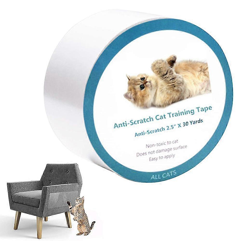 Cat Anti-scratch Training Tape, 50mm*30 Yards, Cat Furniture Protection Pad, Transparent Double-sided Cat Sofa Protection Pad, Cat Paw Tape Compatible