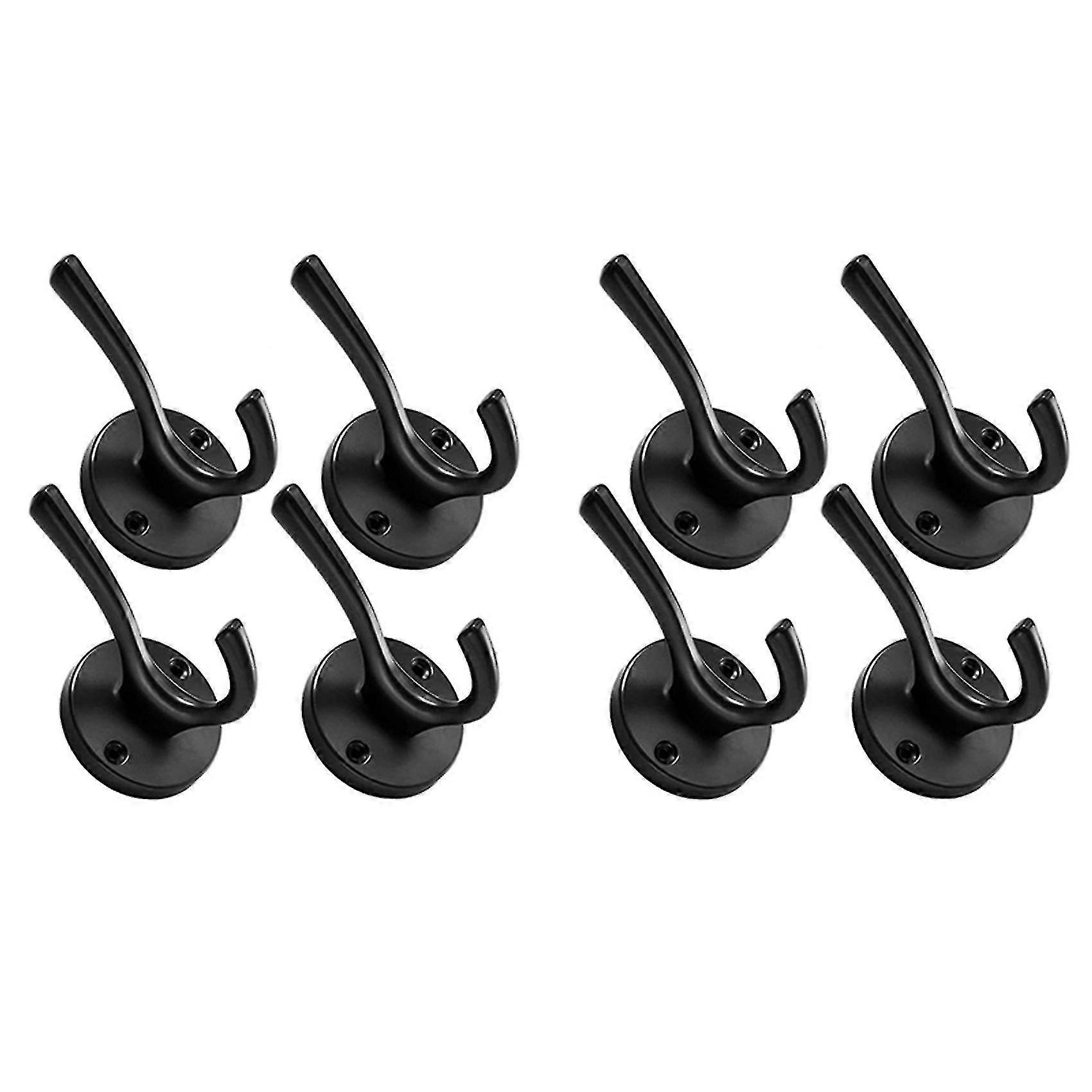 Coat Hook Heavy Duty 4 Pack Matte Black Hooks Compatible With Hanging Hat Black