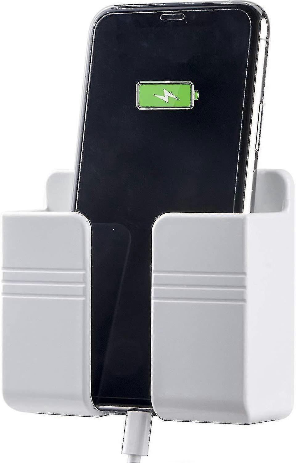 Wall Mount Phone Holder, Phone Stand With Data Cable Receiving Hole