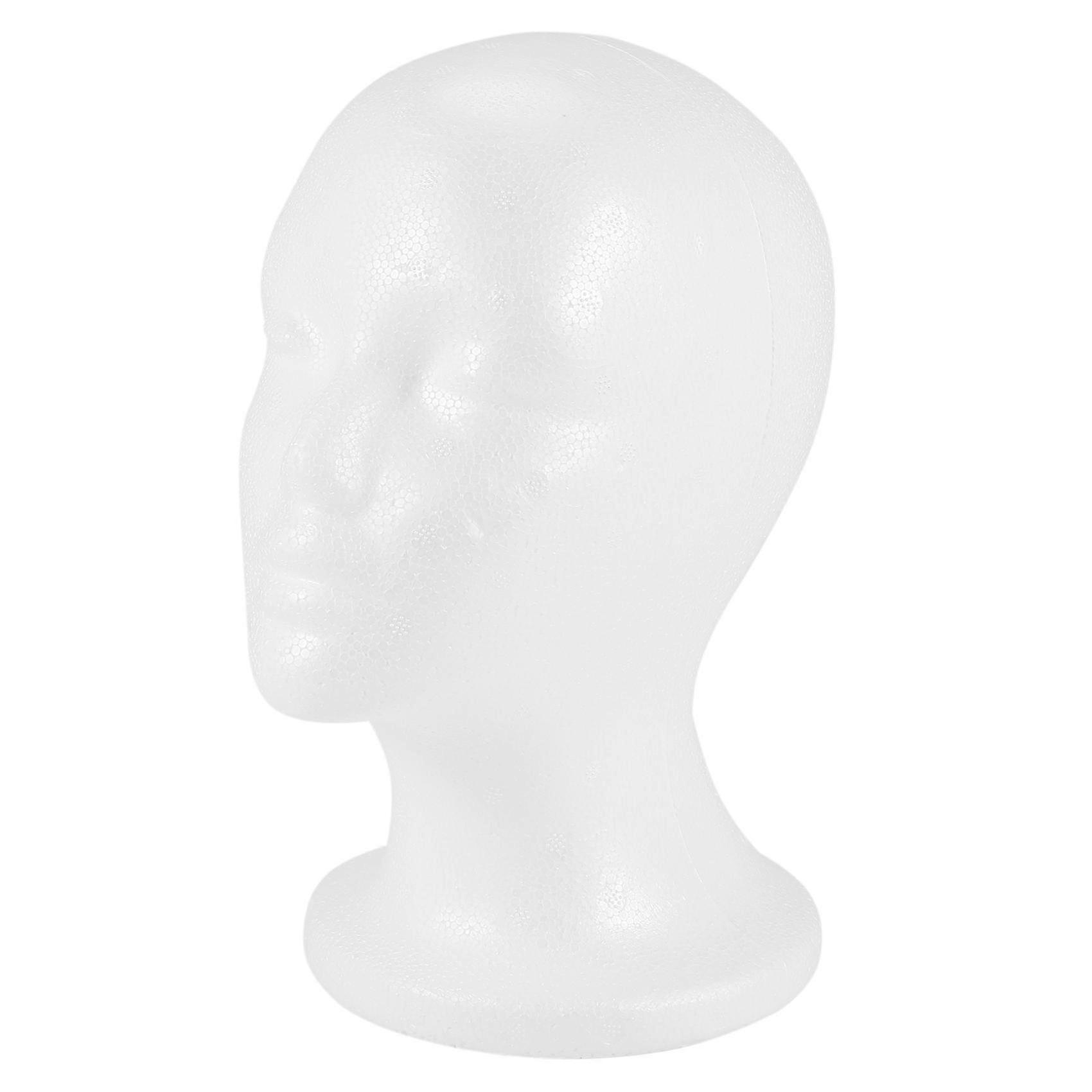 Weiblicher Schaumstoff Mannequin Kopf Modell Hut Perücke Display Stand Rack Weiß