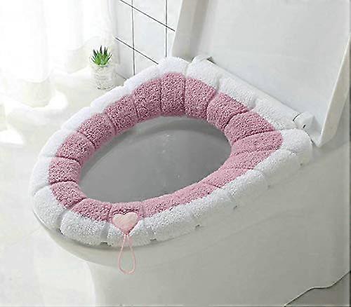 2Pcs Universal Waterproof Home Toilet Seat Cushion with Hanging Loop Bathroom Soft and Warm Washable Toilet