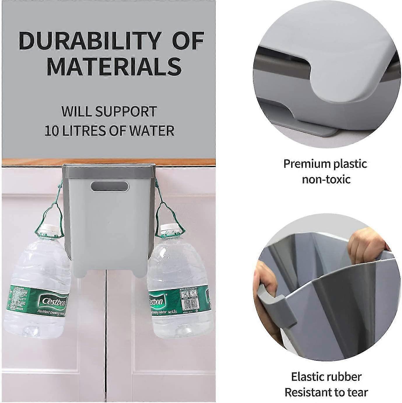 9l Foldable Trash Can Wall Mounted