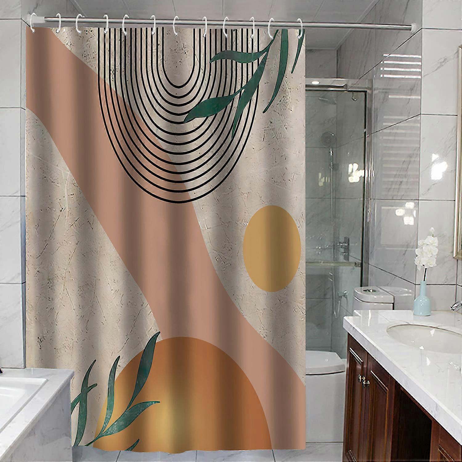 Simple Pretty Waterproof Shower Curtain,Machine Washable,Quick Dry,180x200c