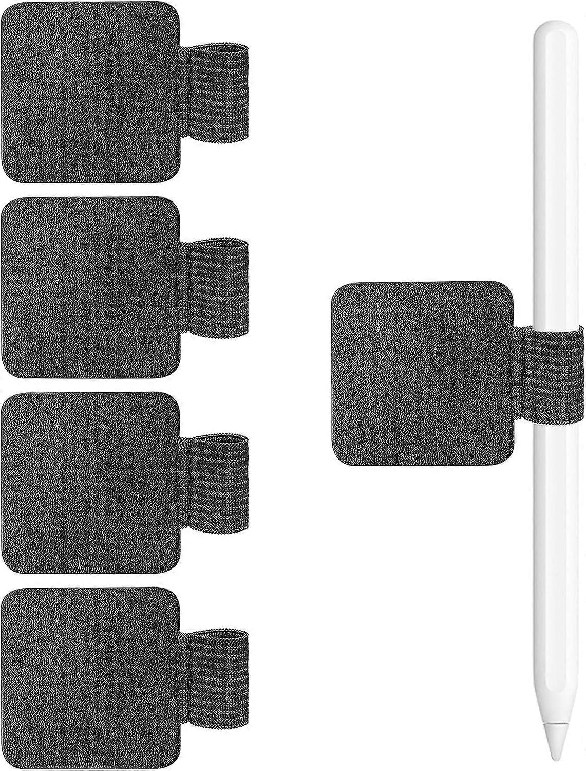 Self-adhesive pen loop, 5 pieces black pen loop, pen holder
