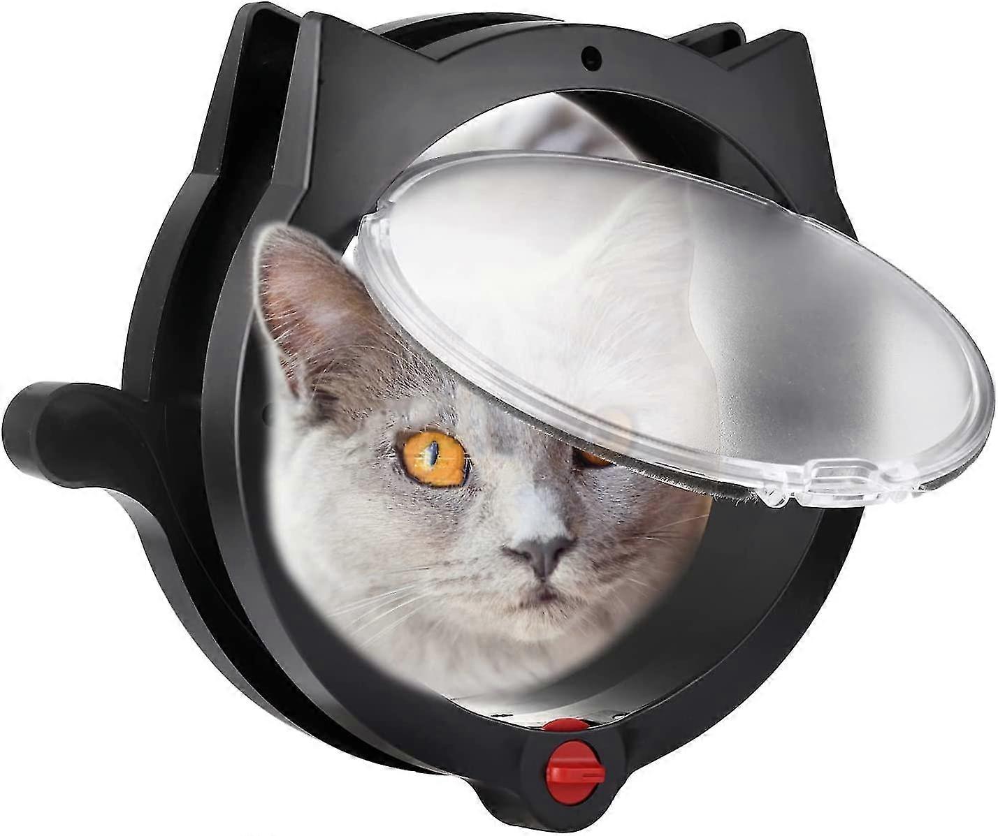 Cat Door For Pets, 4-way Locking Cat Flap For Inner And Outer Door, Wall Or Hidden Litter Tray For Cats And Dogs