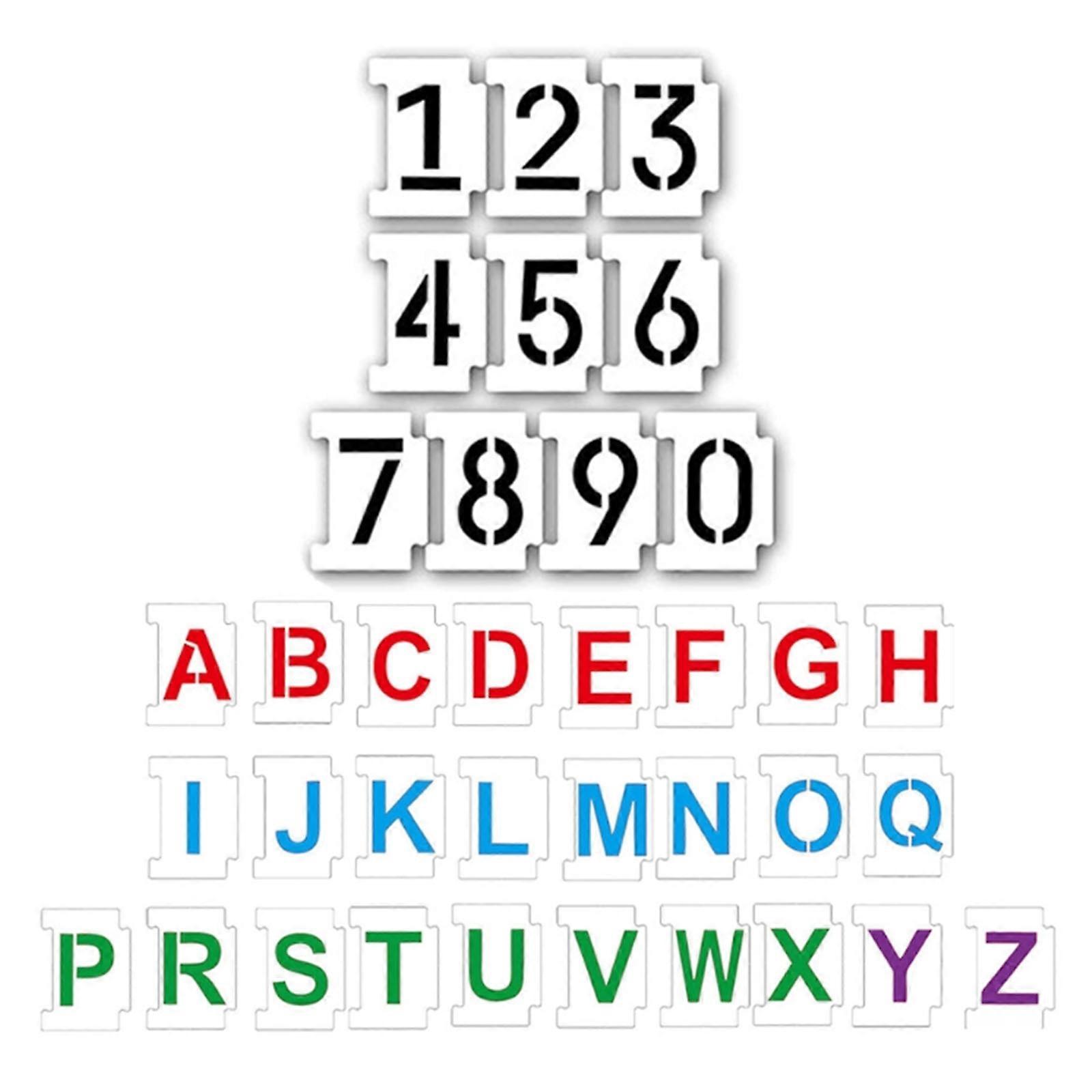 Letter Number Stencil for Painting Reusable Drawing Template for Wood Wall DIY