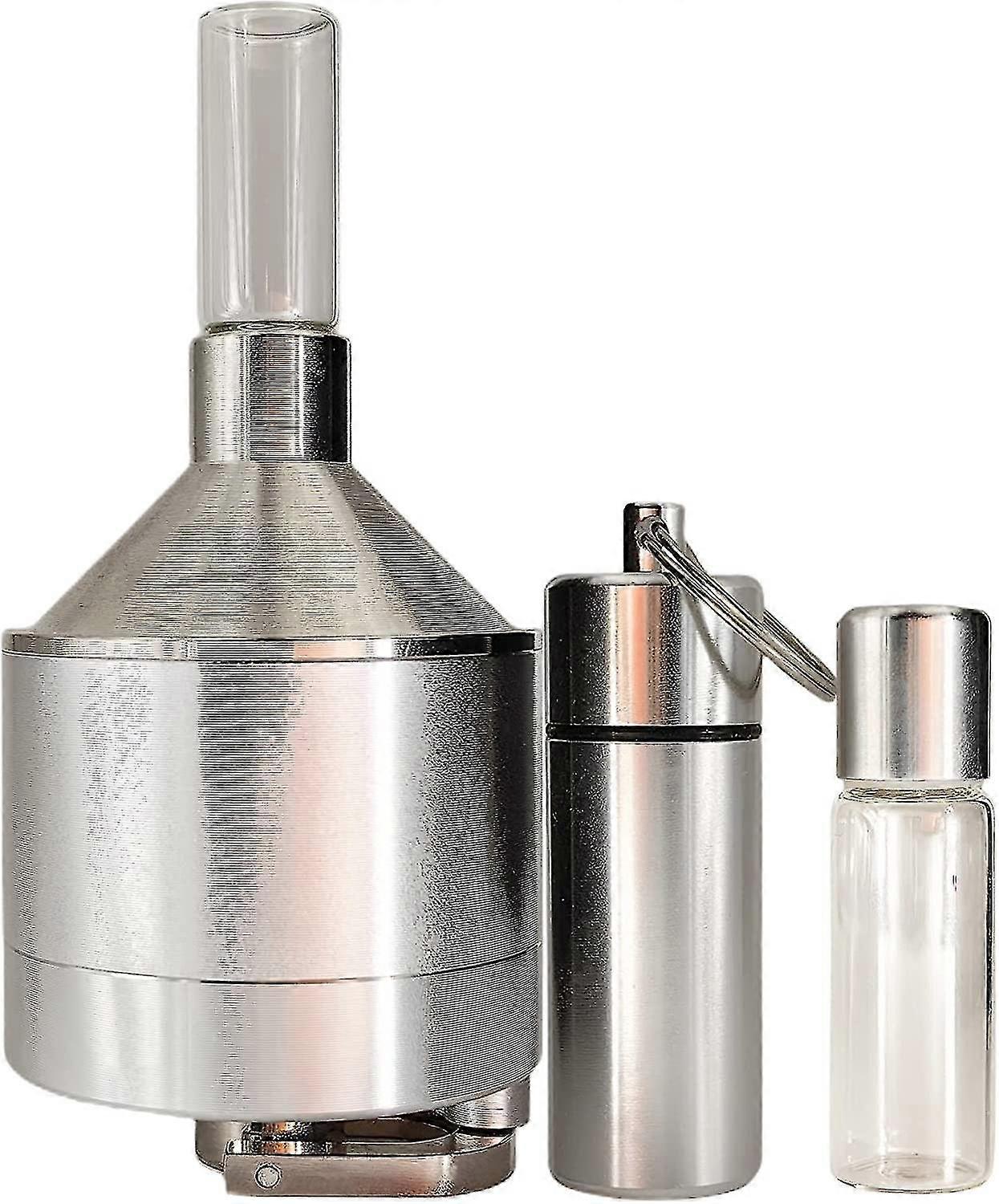 Kitchen Spice Grinder[superfine Grinding]pepper Grinder Set, Silver