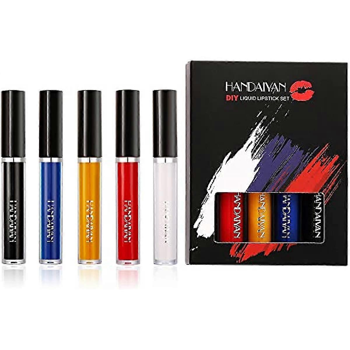 Liquid Lipstick 5 Pcs Matte Liquid Lipstick Set Diy Lip Color Long Lasting Moisturizer Smooth Lip Glosses Set