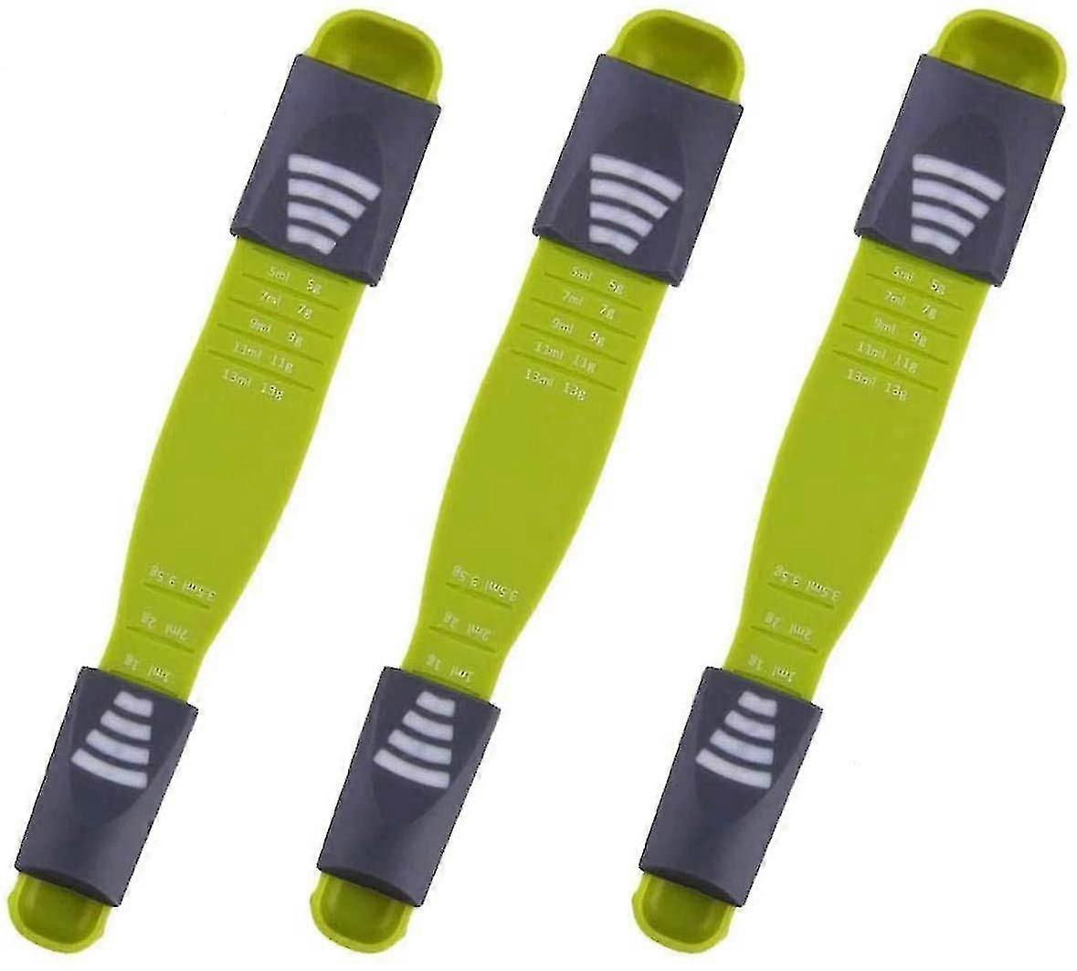 Adjustable Measuring Spoon 3pcs Measuring Spoon Set Double End Adjustable Scale Eight Stalls Metric