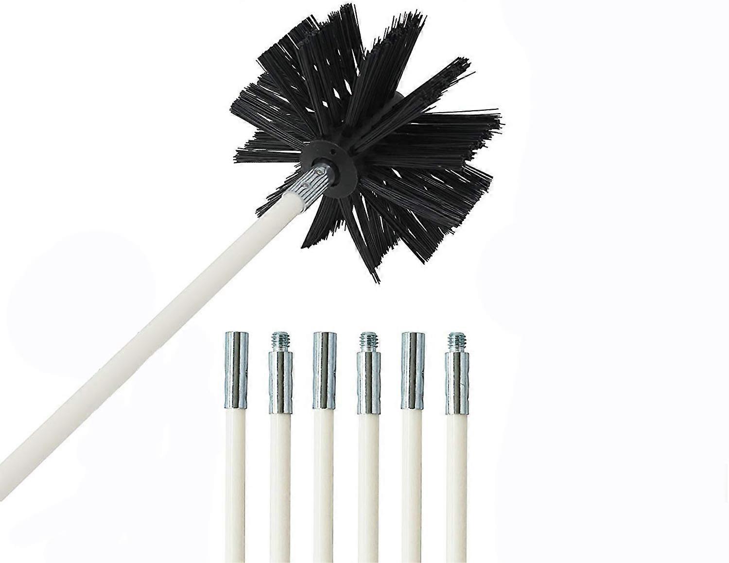 Flexible Dryer Vent Cleaning Kit Lint Remover Extends Up To 12 Feet Synthetic Brush Head Use with Or Without A Power Drill