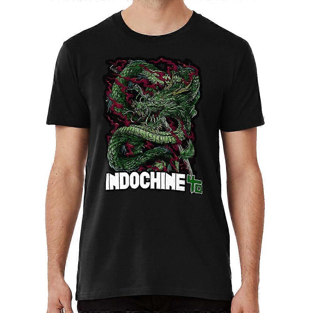 T-shirt  col rond dragon vert
