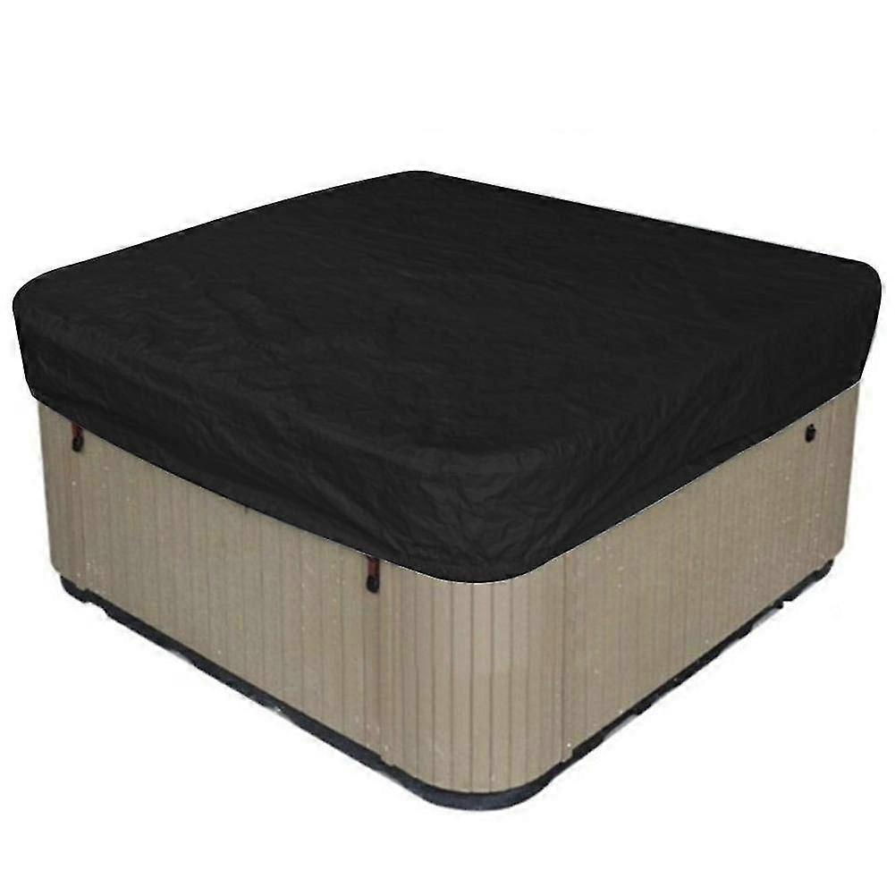 Housse de protection carrée pour jacuzzi, 10 tailles, avec élastique, imperméable, résistante au soleil et aux UV, pour piscine, spa, source chaude extérieure, polyester 190 t