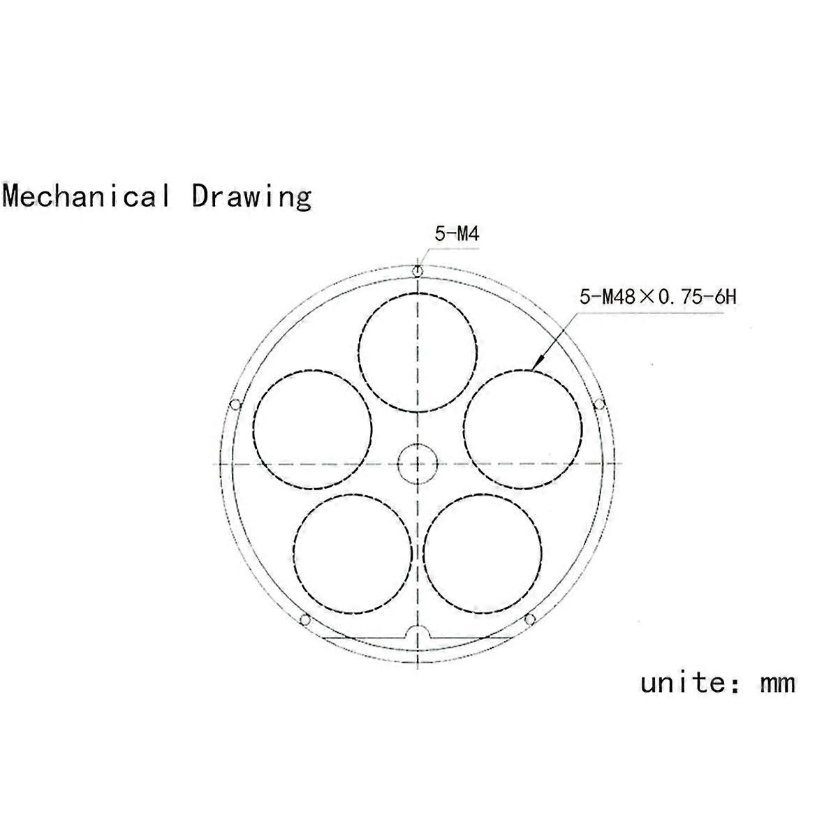 Telescope Filter Wheel Metal Filter 5 Positions for Telescope Eyepiece for Astronomical Telescopes 1.25inch