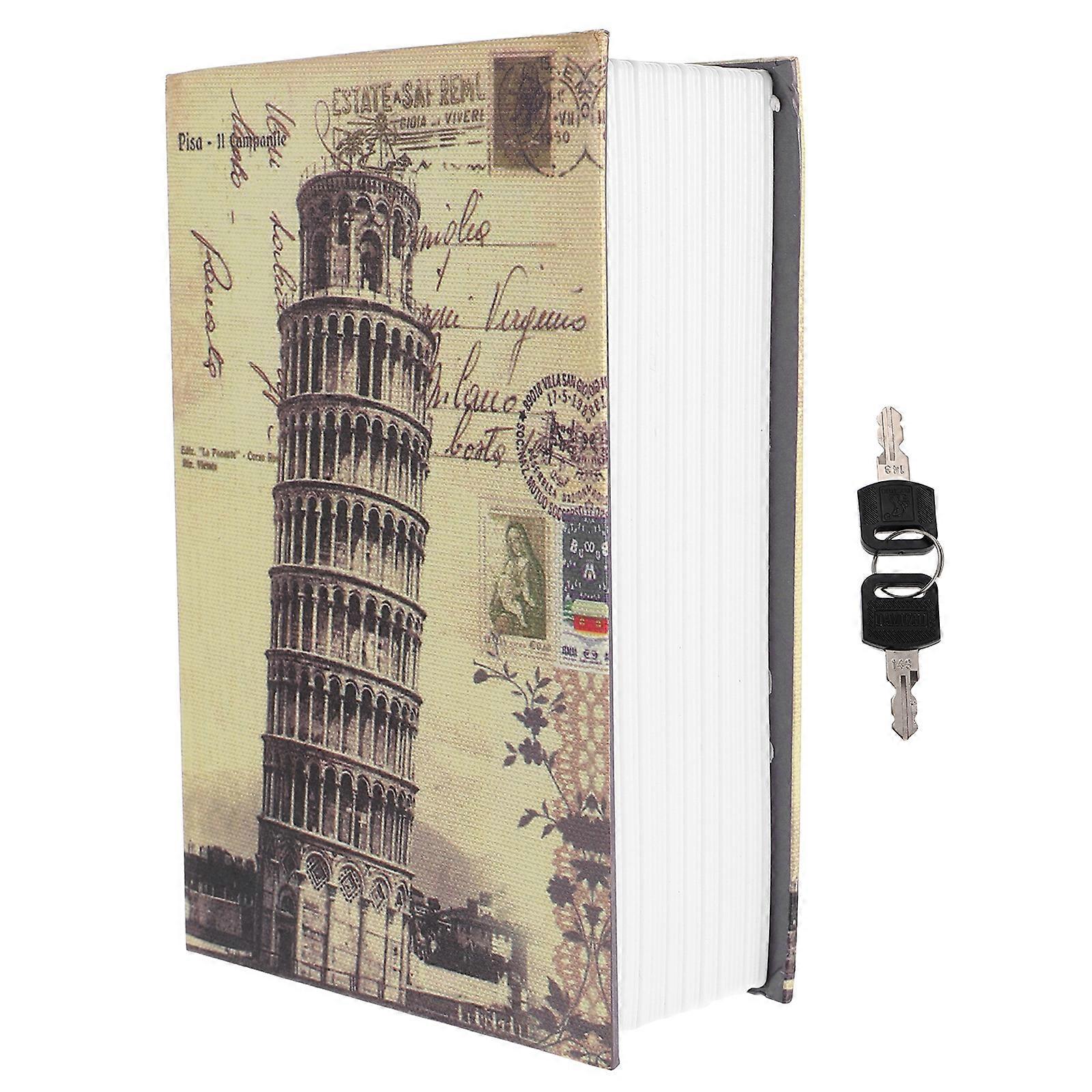 Simulation Book Coded Lock Box Retro Style Pattern Safe Box Secret Book Safe Box