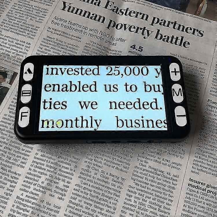 5inch Lcd Display Low Vision Video Magnifier Portable Reading Magnifier Electronic Reading Aid Handheld Tv Output Voice