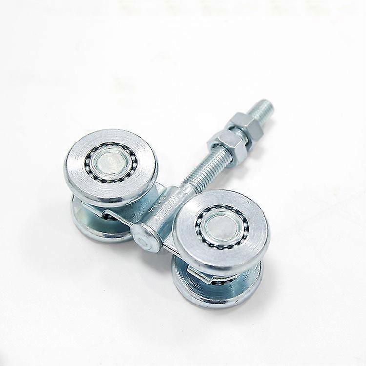Stahl Schiebeschiene Rolle Hängende Scheune Tor Schiene Wagen Rad H3-3 (1 Stück, silber)