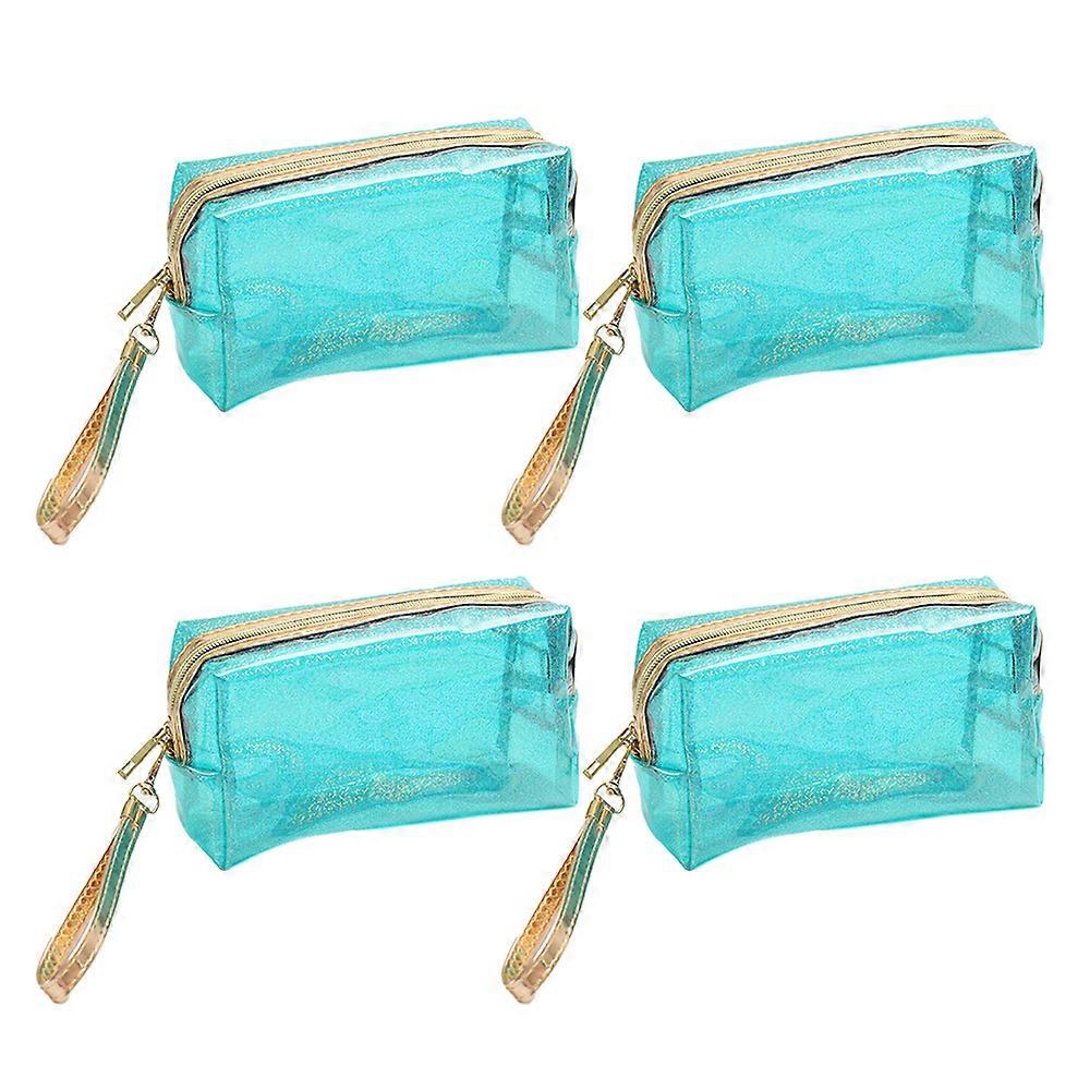 4 pezzi PVC trasparente trousse, trousse portatile