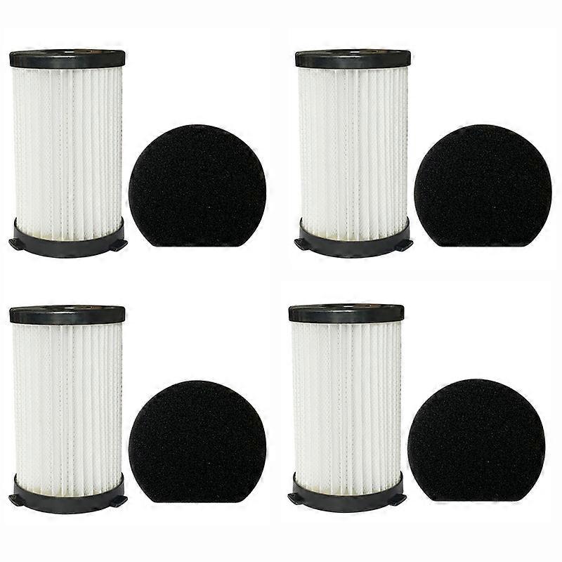 4X vaskbart filter og svampesæt til Moosoo D600 D601 Corded Stick Cleaner Ekstra tilbehør
