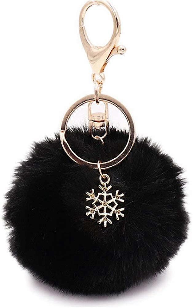 Pom Pom Porte-clés Artificielle Fourrure Boule Porte-clés Peluche Accessoires Car Bag Charm