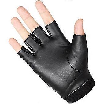 Guanti Da Uomo Senza Dita In Pelle Di Capra - Marrone Scuro, Taglia M, Per Guida, Moto, Ciclismo, Fitness, Vintage