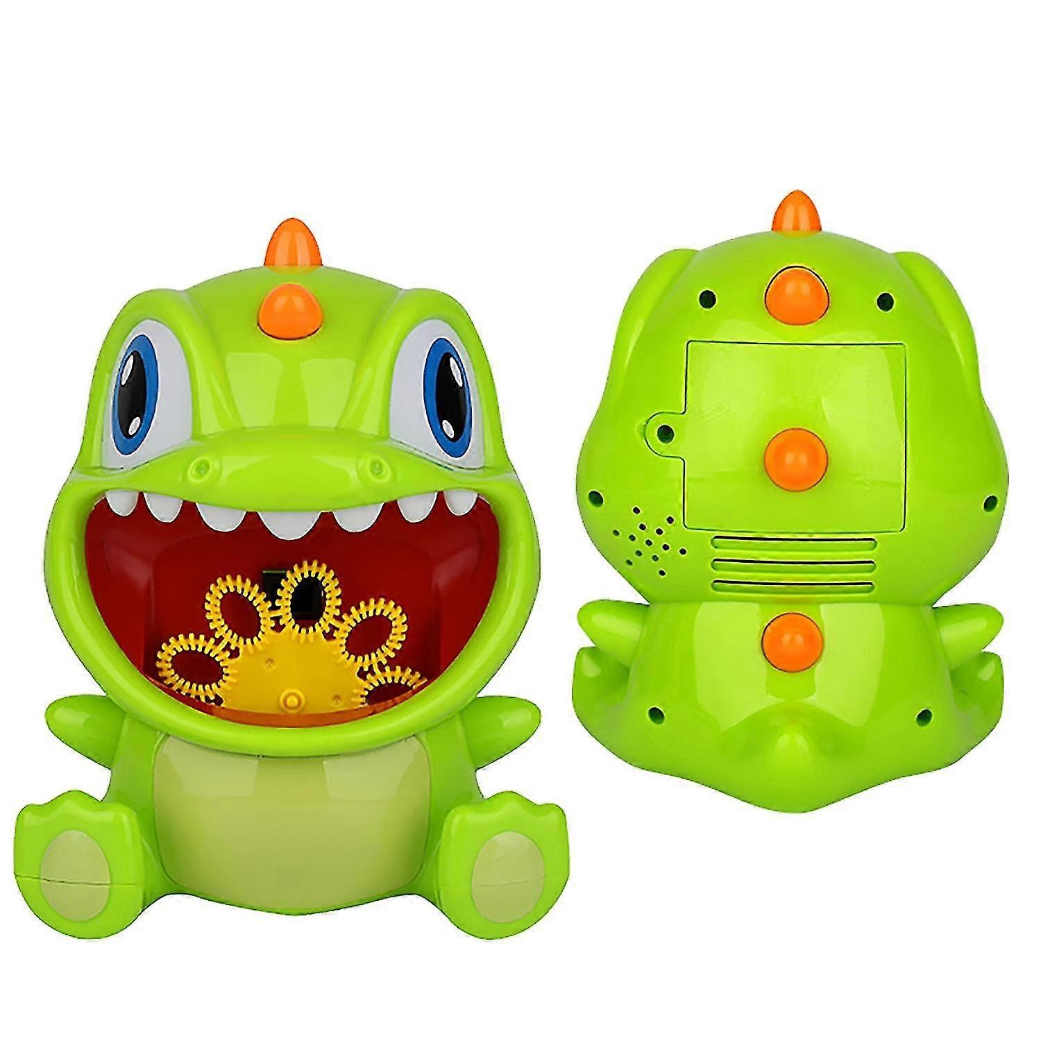 Children Dinosaur Automatic Bubble Machine Gun Soap Bubble Blower With Solution Bubble Sets