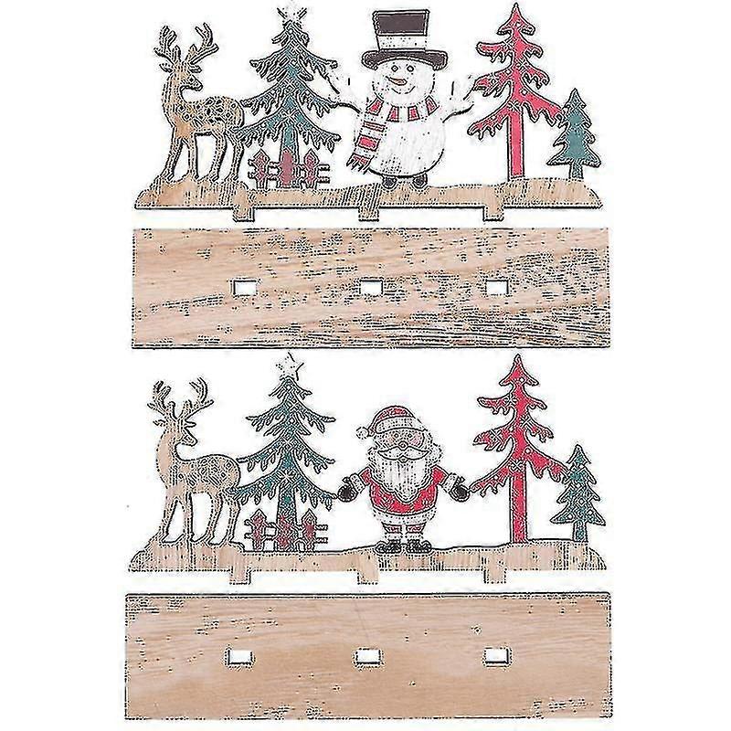 Santa Claus Figurine Ornt Deer Table Rats