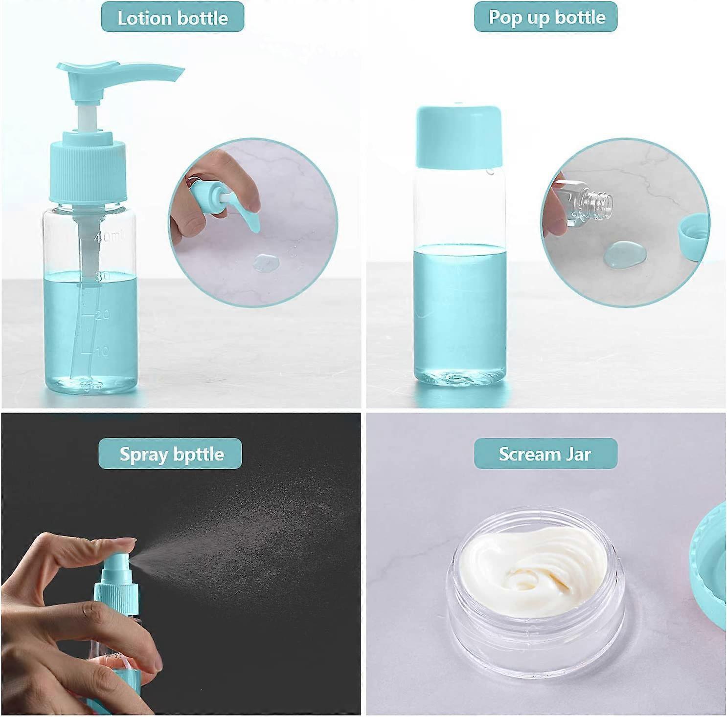 2 Flaconi Da Viaggio Ricaricabili Con Coperchio A Scatto Per Shampoo E Liquidi 78917982