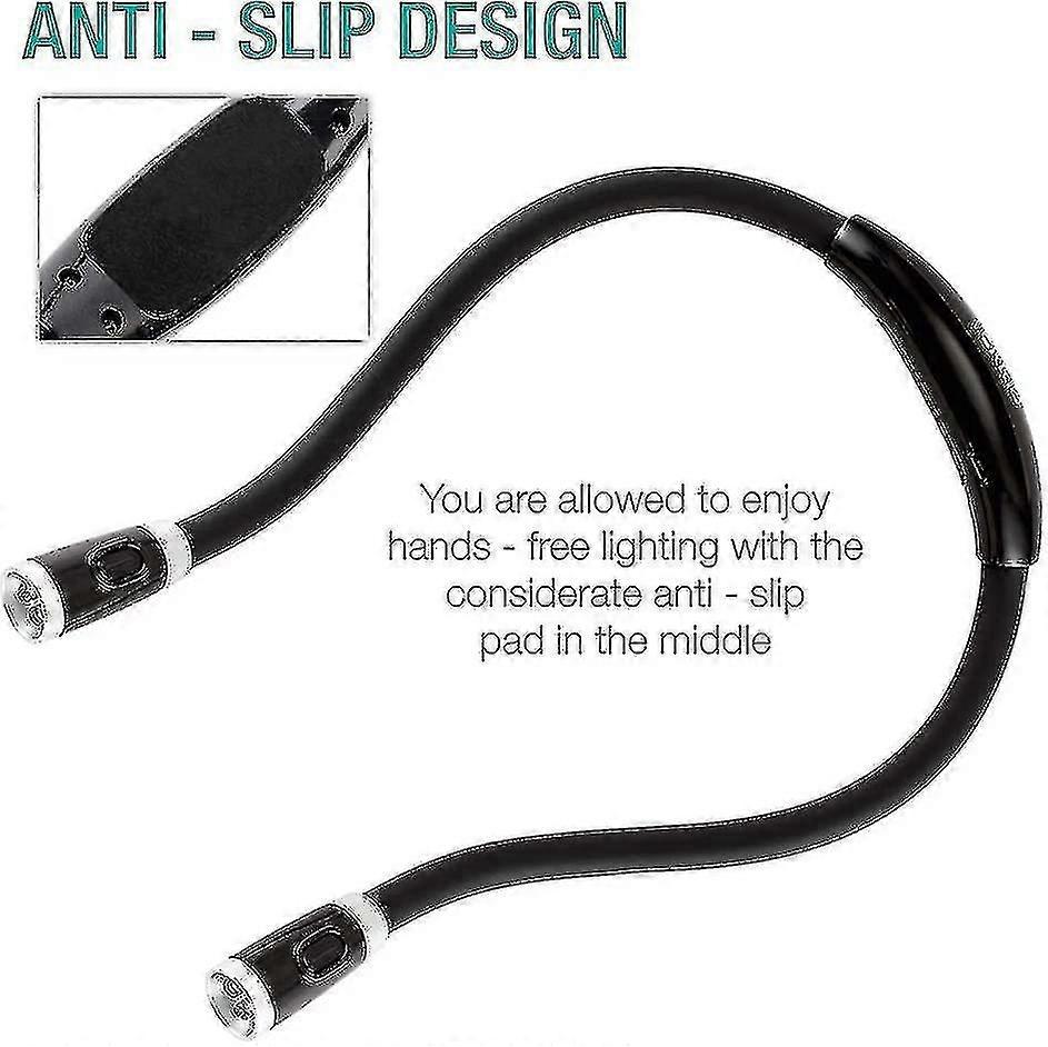 Lampe de lecture de cou rechargeable à 4 leds