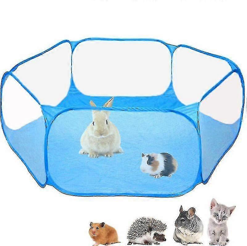Guinea Pig Cage Rabbit Cage , Pet Play Yard Fence Portable Tentblue