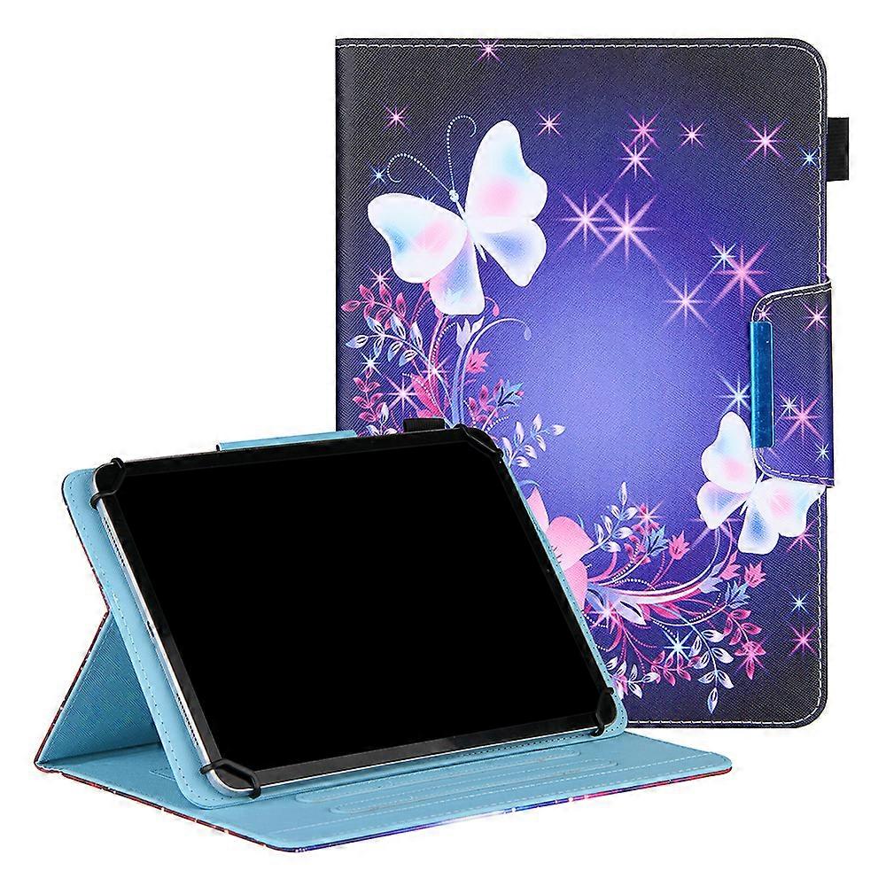 Pattern Printing Universal Cross Texture Leather Tablet Case for 10-inch Tablets