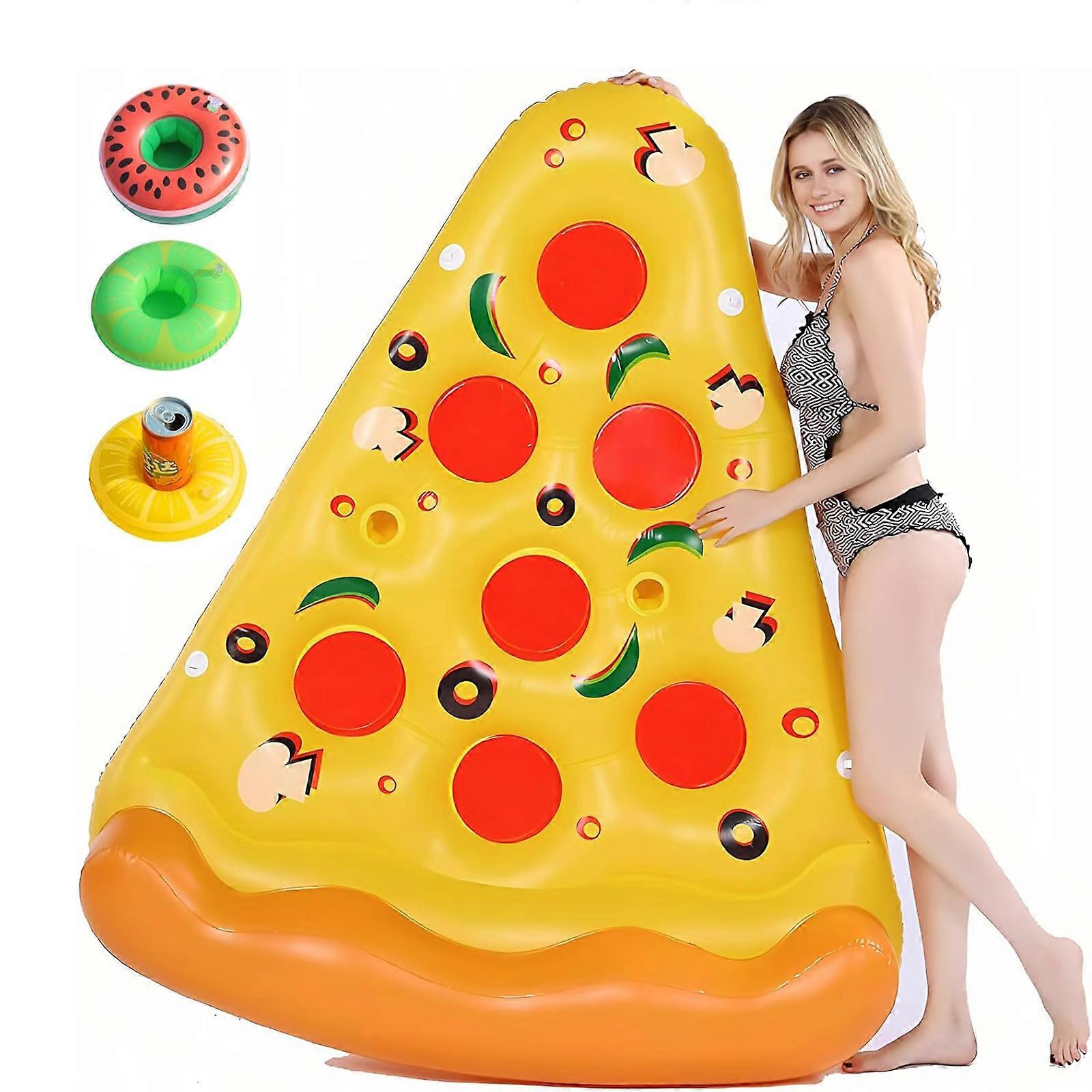 Giant Inflatable Pizza Slice Pool Float, Fun Pool Floaties, Swim Party Toy, Summer Pool Raft (1 Pack)