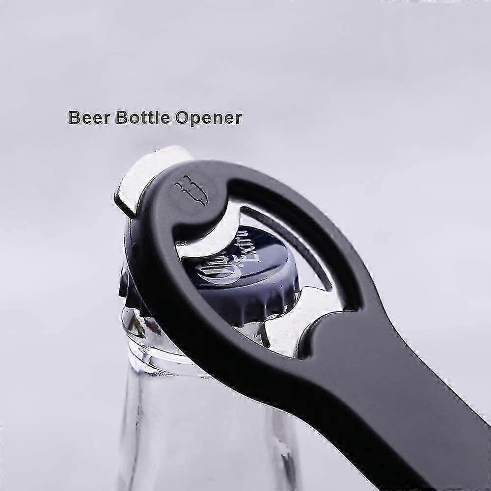 2 In 1 Bottle Opener With Magnetic Cap Catcher - Pop Can Opener Stick To Refrigerator For Easy Storage To Avoid Loss - Easy Picking-up -1 Pack Beer O