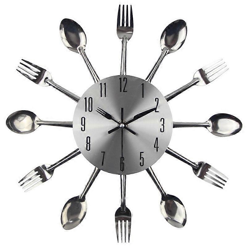 Cutlery Metal Kitchen Wall Clock