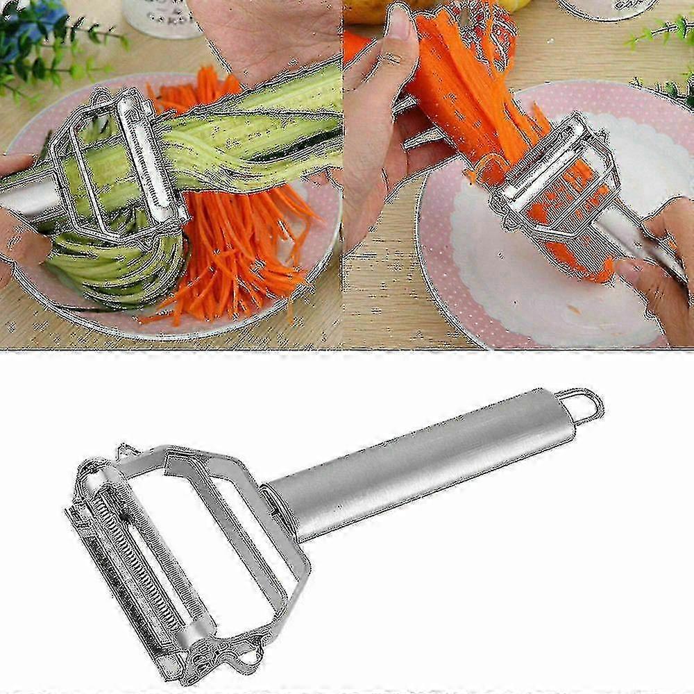 Multifunctional Stainless Steel Vegetable And Fruit Peeler Slicer Knife Double Grater Tool - XSS