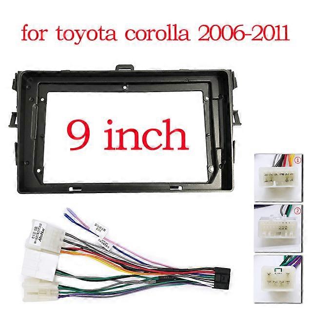 9" Auto Radio Frame For Toyota Corolla 2006-2012 Center Console Holder Refit Car Multimedia Player Bezel Faceplate