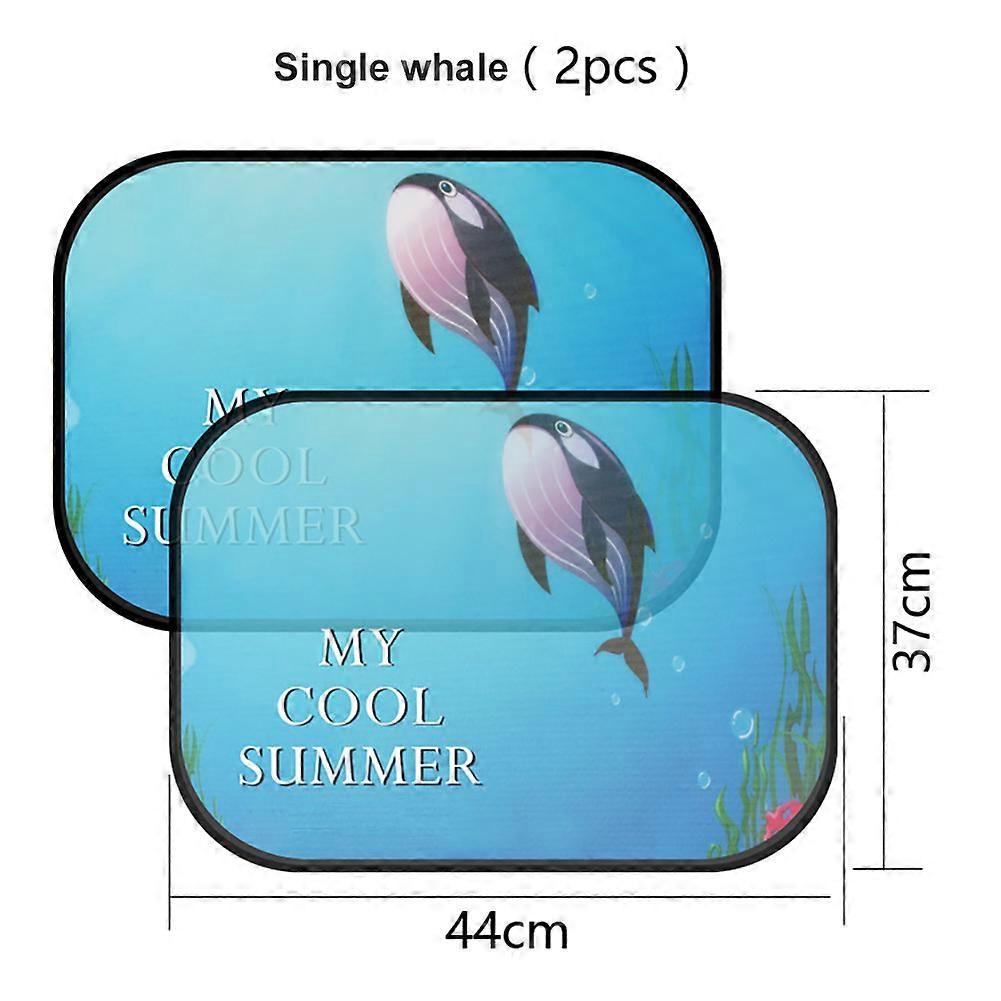 2Pcs Car Sun Shade Zoo Animal Window Shade Creative Design Car Window Shade for Rear and Side Window Car Heat Shield Protect