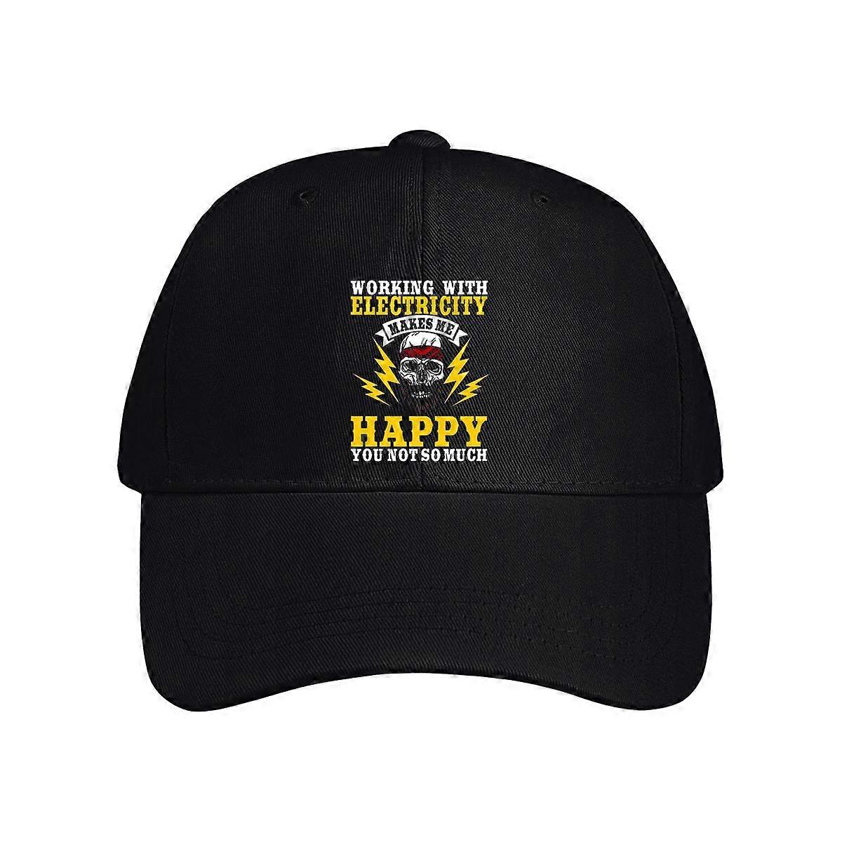 Working With Electricity Makes Me Happy Baseball Cap