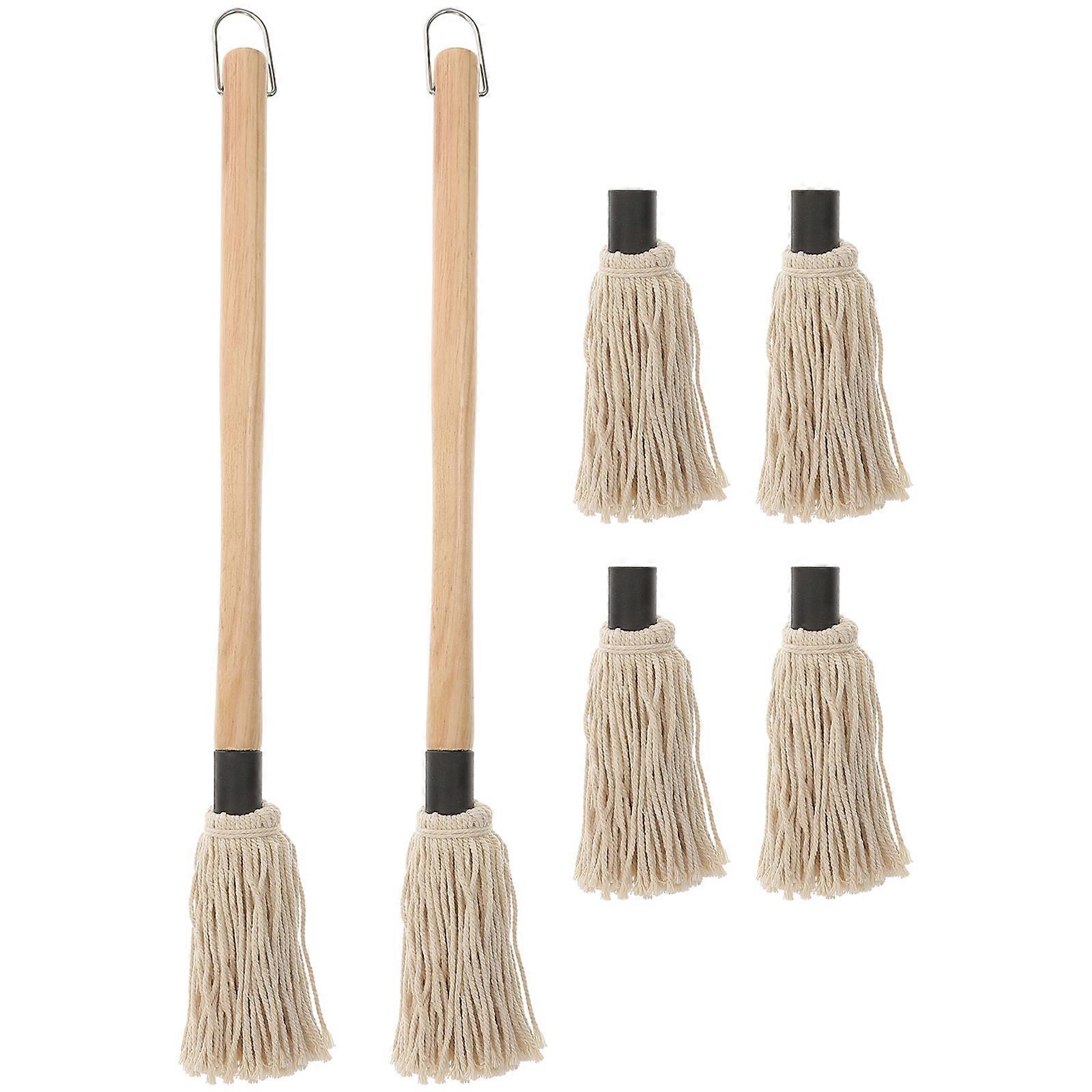 8pcs Grill Oil Brushes Convenient Baking Brushes Replaceable Barbecue Brushes