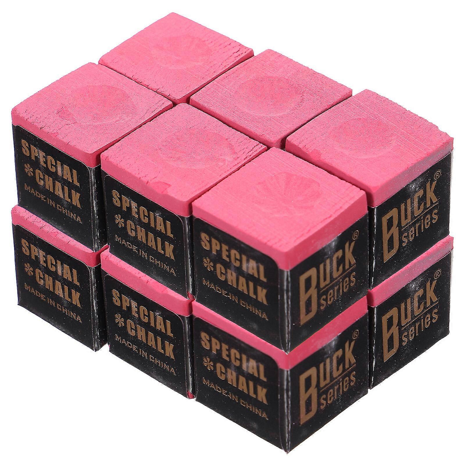 24 pcs Billard Cue Craie Queue De Piscine Craies Billard Cue Craie Cubes De Table De Billard Accessoires (Rose)